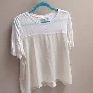 Loft mixed media blouse